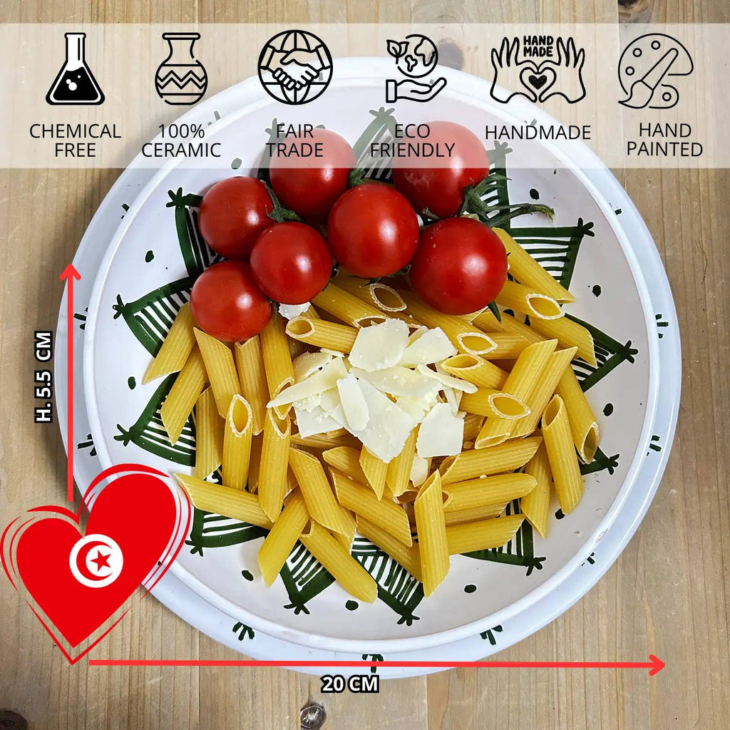 Assiette Creuse En Céramique Tunisienne Peinte À La Main #3