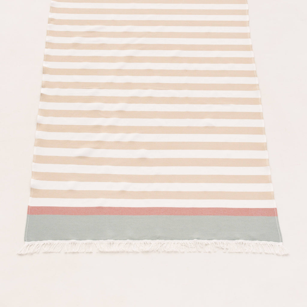 Lightweight cotton beach sarong with fringes HORIZONTE