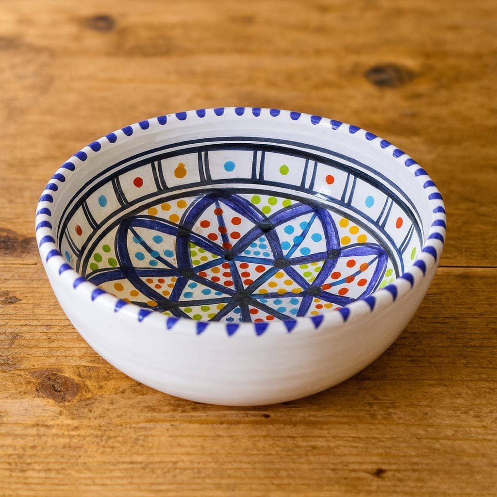Bol en céramique tunisienne décoré diamètre 13 cm #1