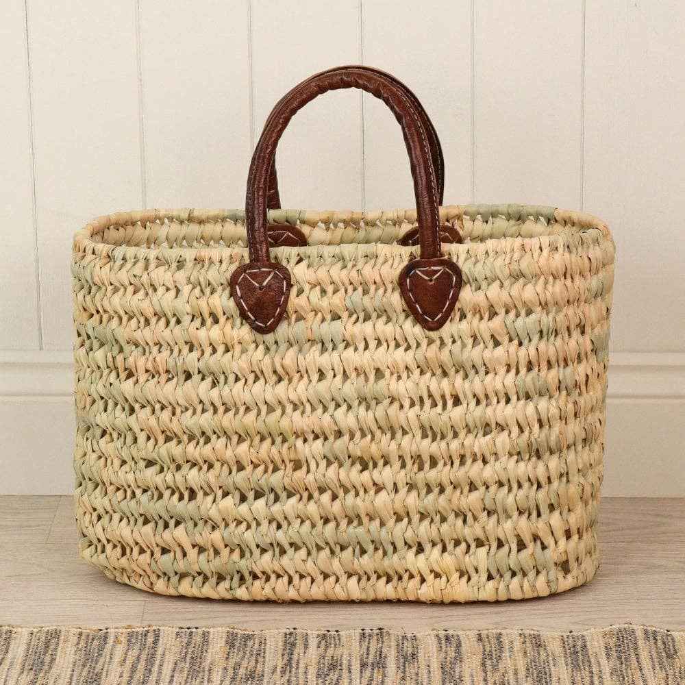Sac de plage tissé, panier en paille, panier de marché français tissé