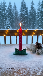 Bougie flambeau Joyeux Noël, 2,3 × 20 cm