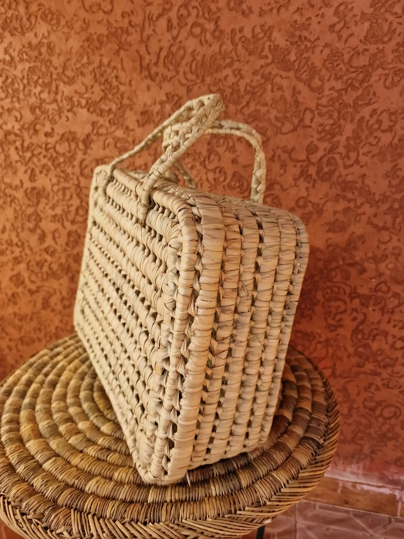 Valise pour enfants en feuilles de palmier faites à la main
