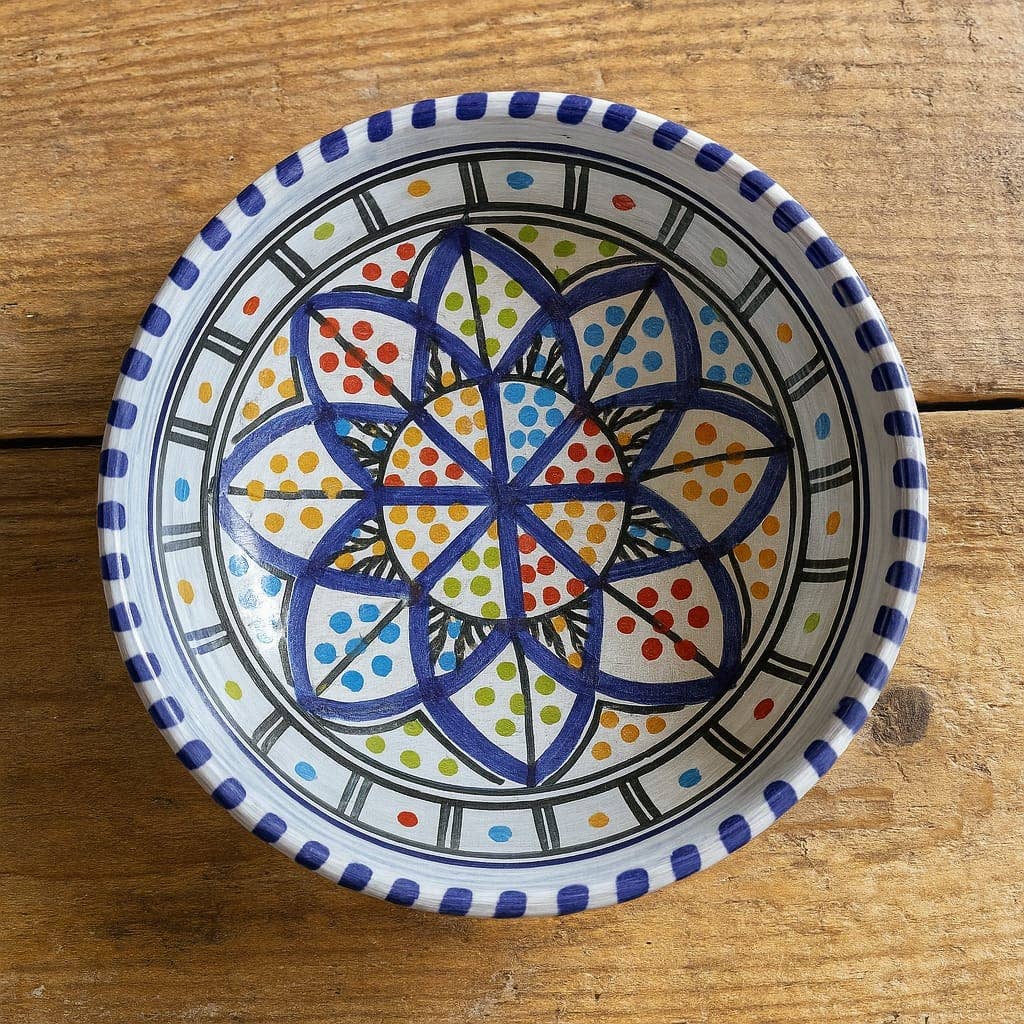 Bol en céramique tunisienne décoré diamètre 13 cm #1