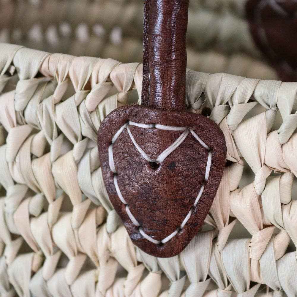 Sac de plage tissé, panier en paille, panier de marché français tissé