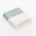 Lightweight striped cotton pareo with fringes STRIPES SEA