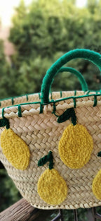 Sac panier français en feuille de palmier naturelle, fait main