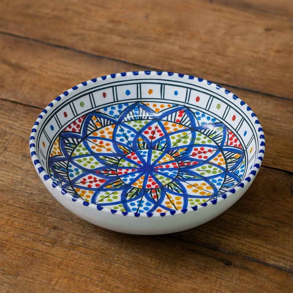 Assiette Creuse En Céramique Tunisienne Peinte À La Main #13