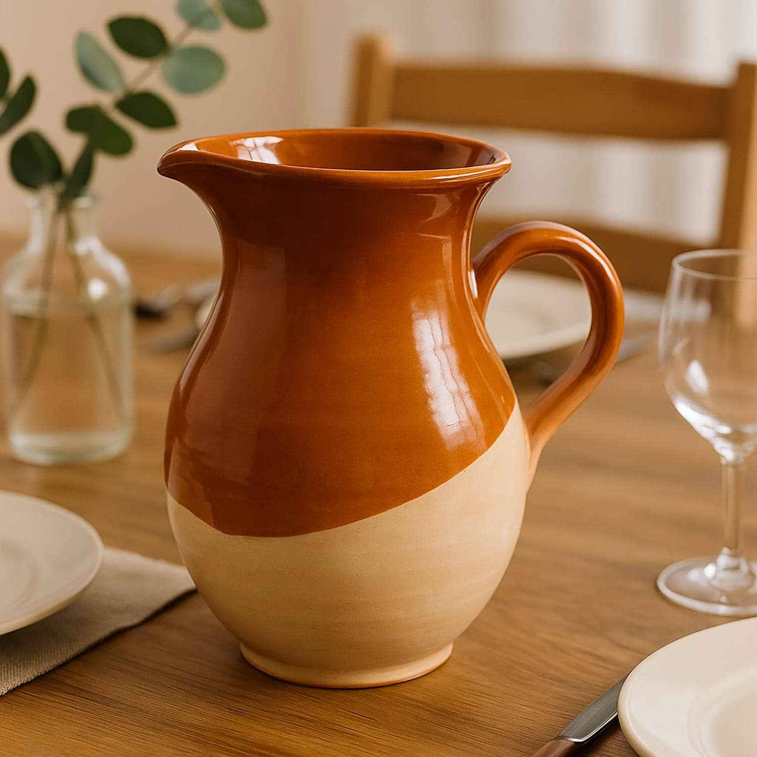 Ensemble Bar Brocca 1,5L et 6 Verres Céramique Terre Cuite