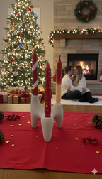 Bougie flambeau Joyeux Noël, 2,3 × 20 cm