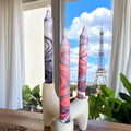 Bougie flambeau marbrée Éclosion cosmique, 2,3 × 20 cm