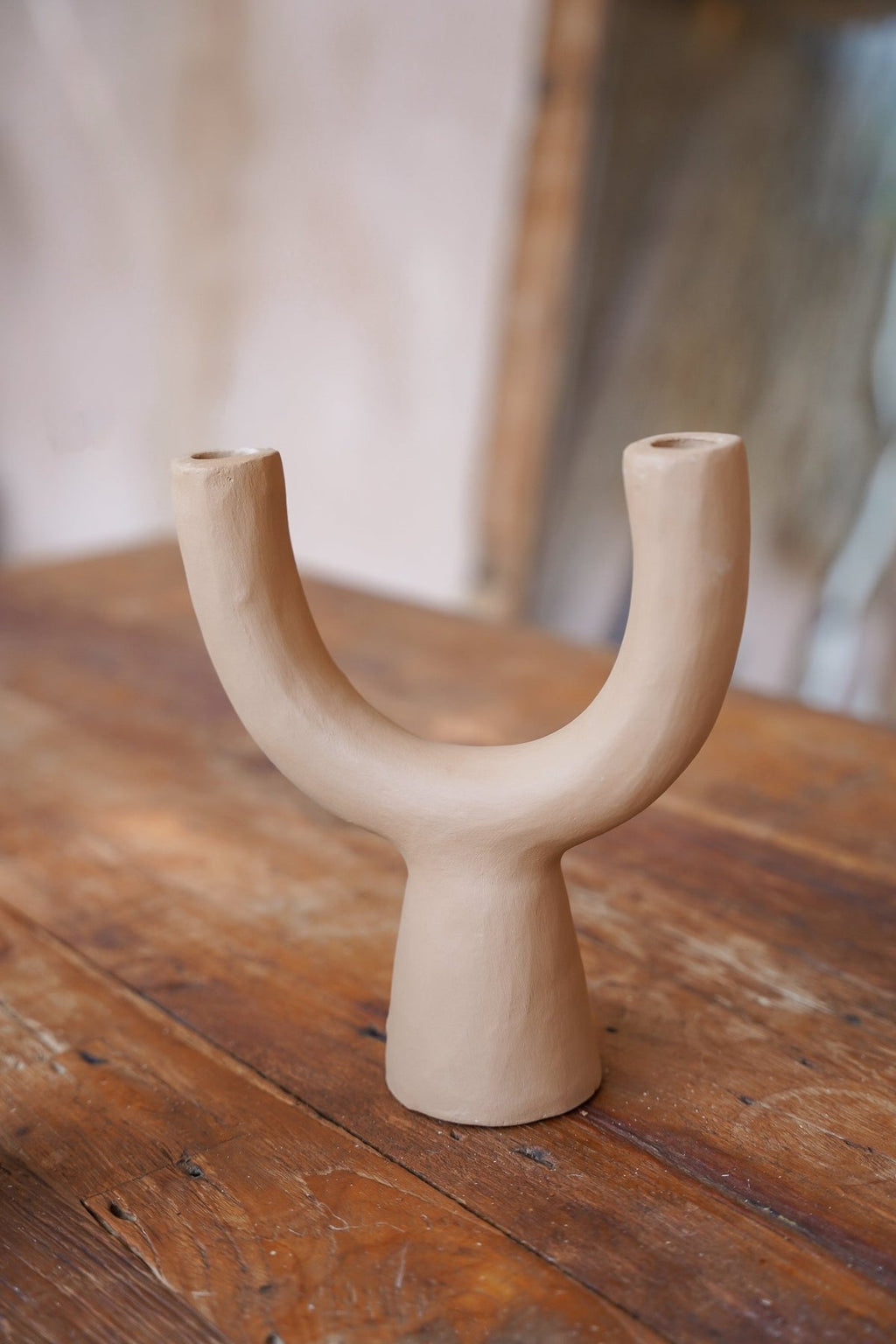 Brown Candlestick - Terracotta - The Pohon