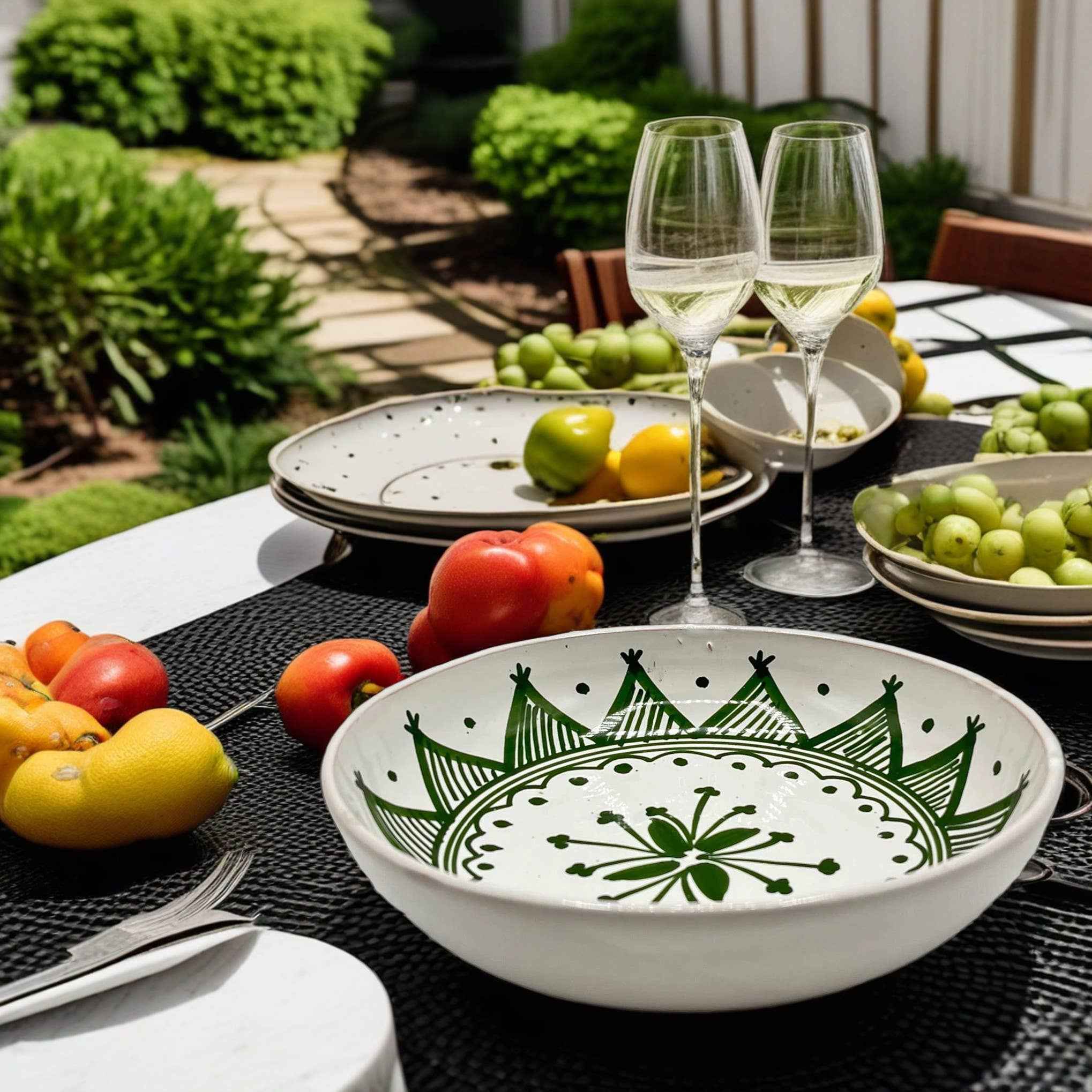 Assiette Creuse En Céramique Tunisienne Peinte À La Main #2