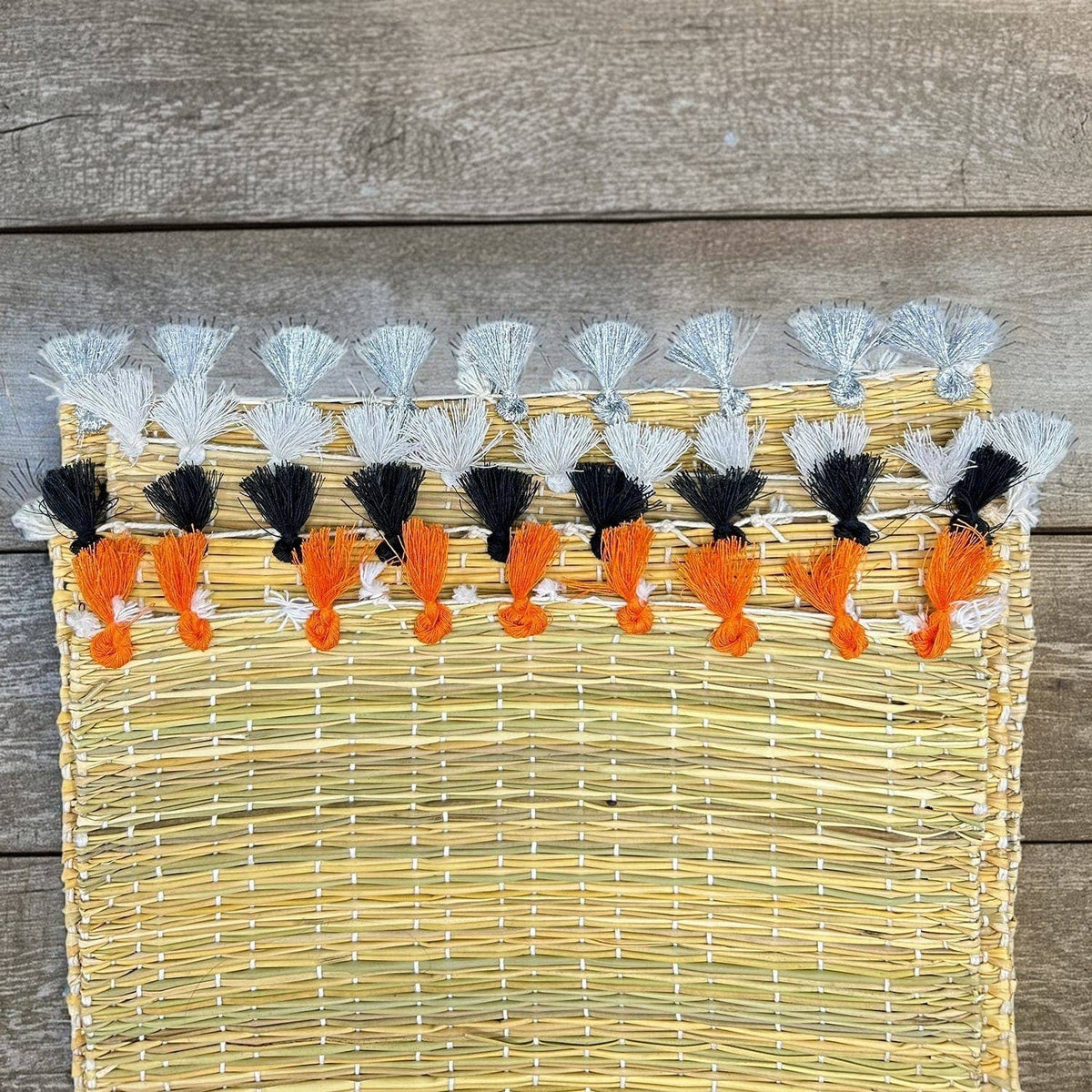 Ensemble de 4 Sets de Table Marocains Tressés avec Franges #3