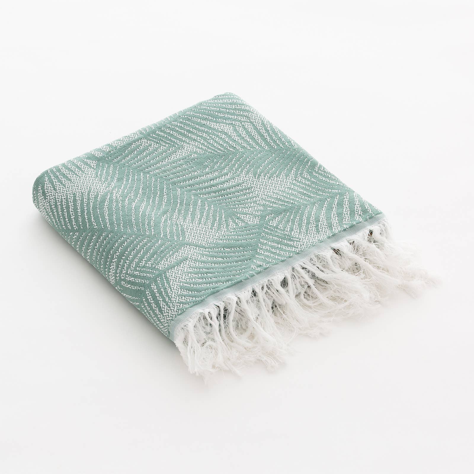 Paréo léger en coton à motifs rayés avec franges STRIPES SEA