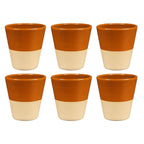 Ensemble Bar Brocca 1,5L et 6 Verres Céramique Terre Cuite Etnico del Mondo