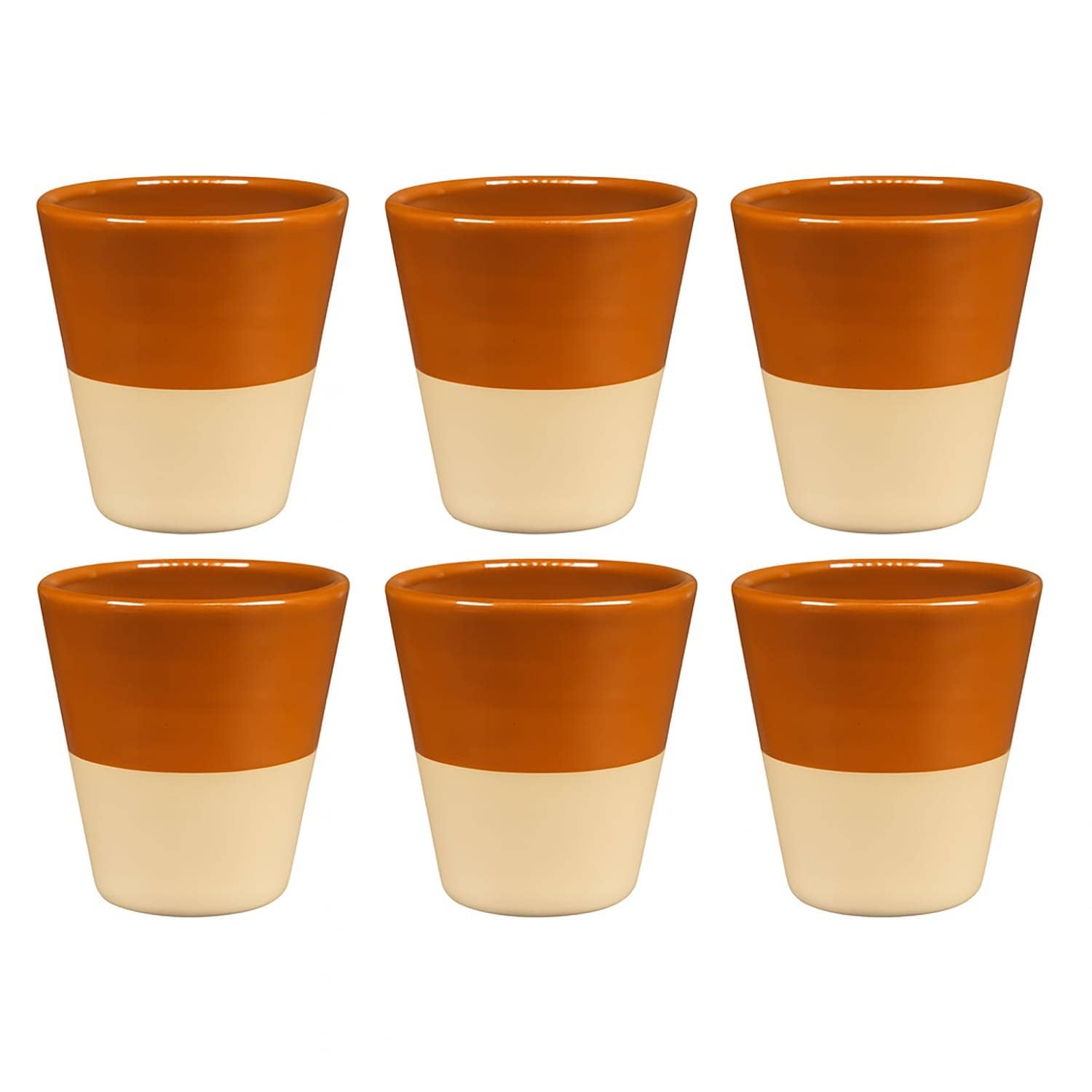 Ensemble Bar Brocca 1,5L et 6 Verres Céramique Terre Cuite Etnico del Mondo
