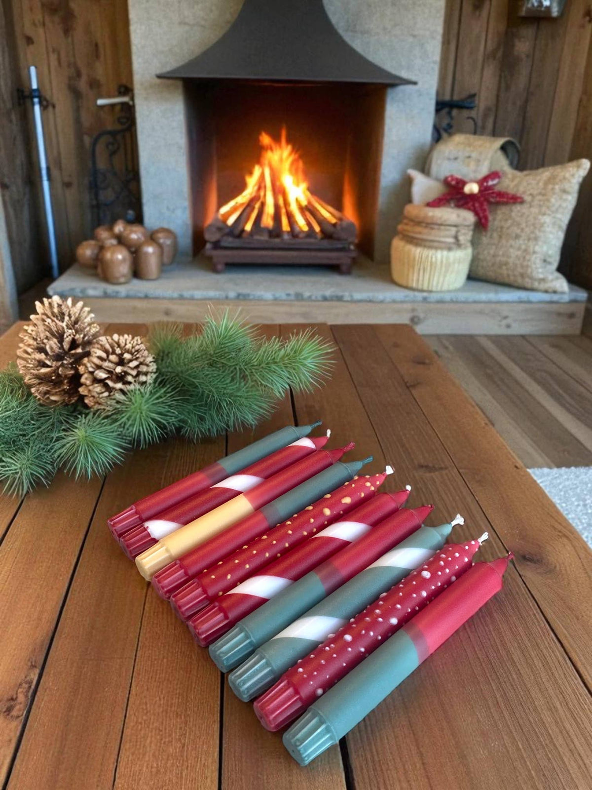 Bougie flambeau Joyeux Noël, 2,3 × 20 cm