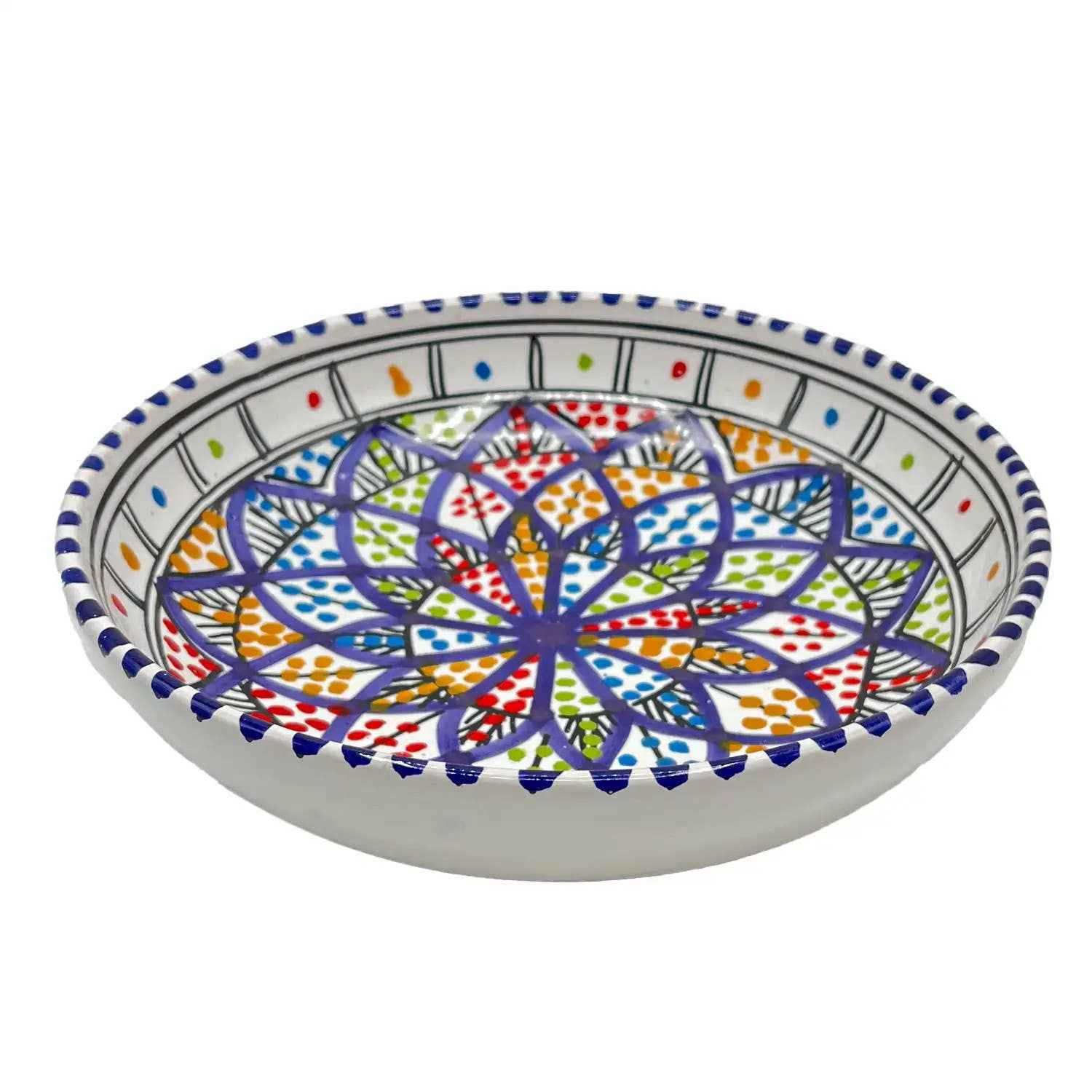 Assiette Creuse En Céramique Tunisienne Peinte À La Main #13