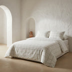 Housse de couette Evania vert d'eau