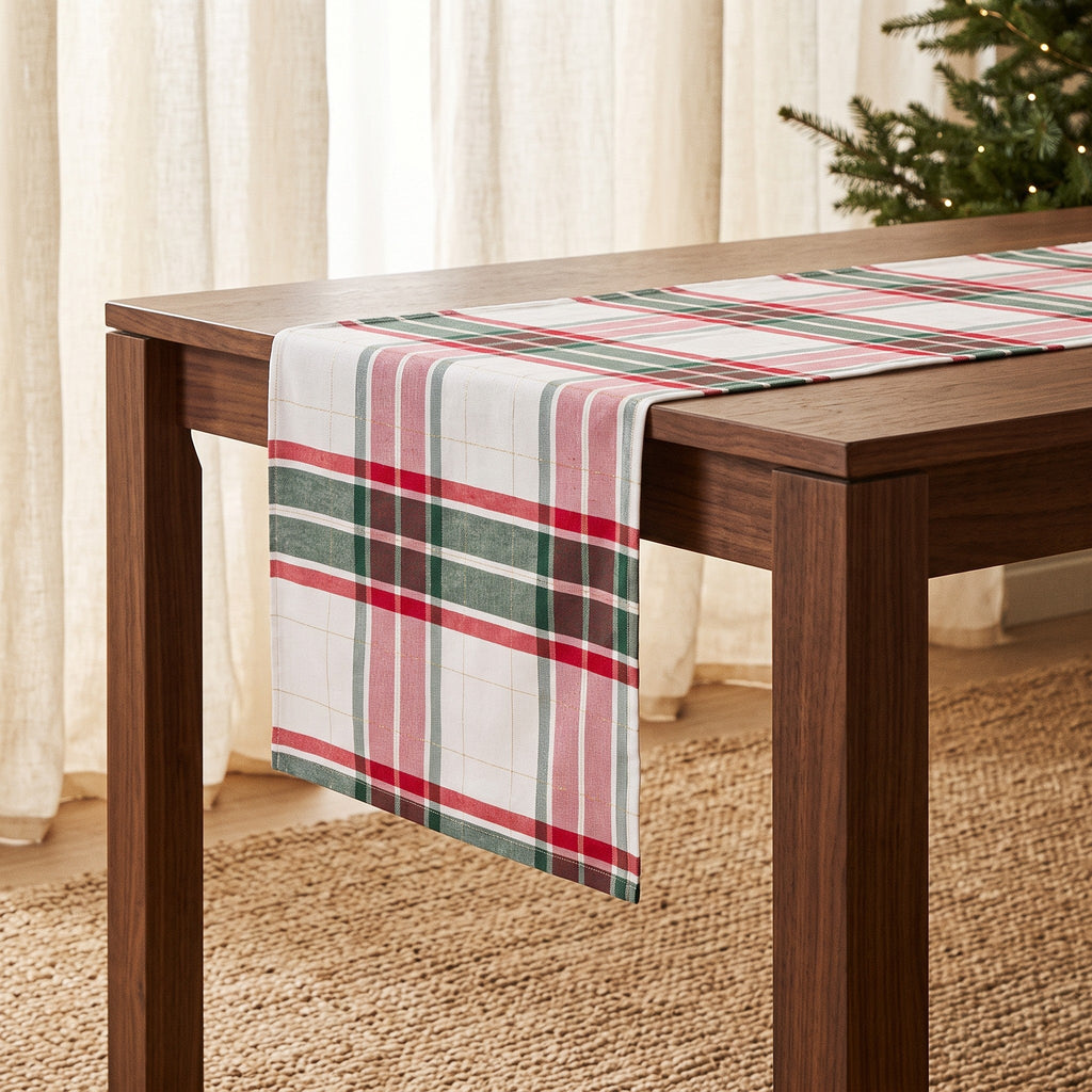 Chemin de table de Noël Tartan