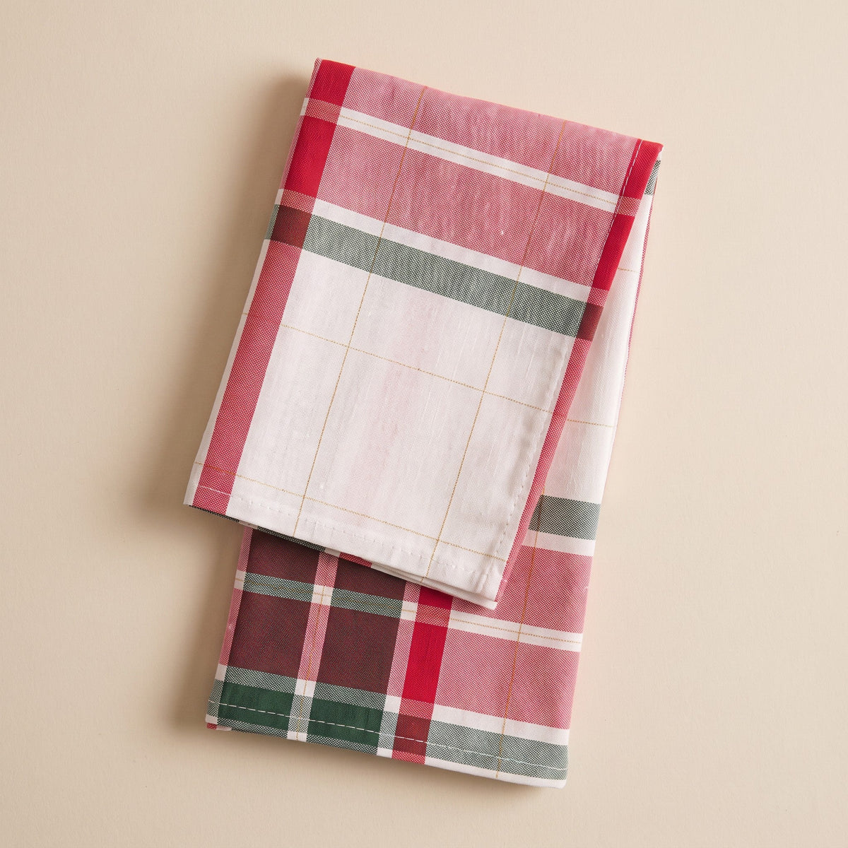 Lot de 6 serviettes de Noël Tartan