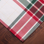 Serviettes de Noël Tartan pliées