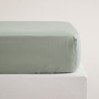 Drap-housse coton vert d'eau