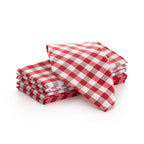 Serviettes vichy rouges