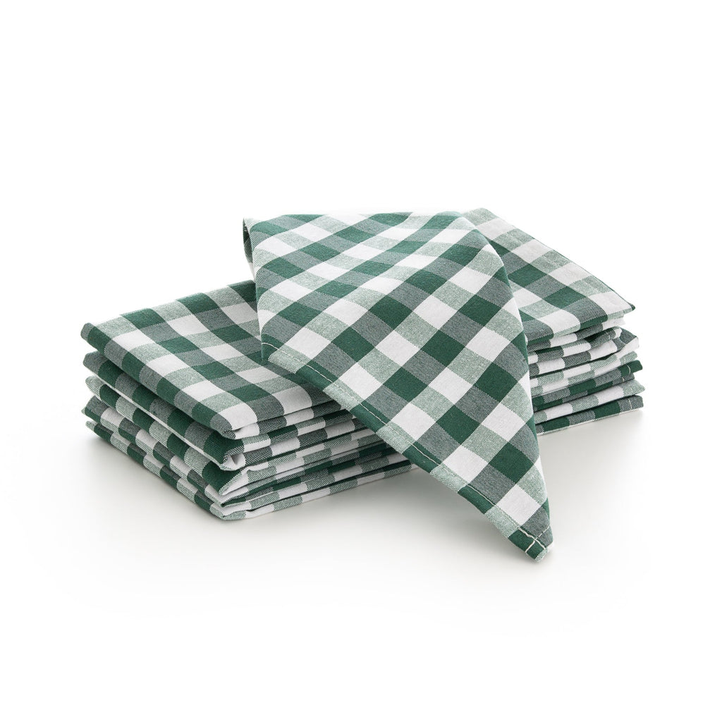 Serviettes vichy vertes