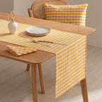 Chemin de table vichy jaune