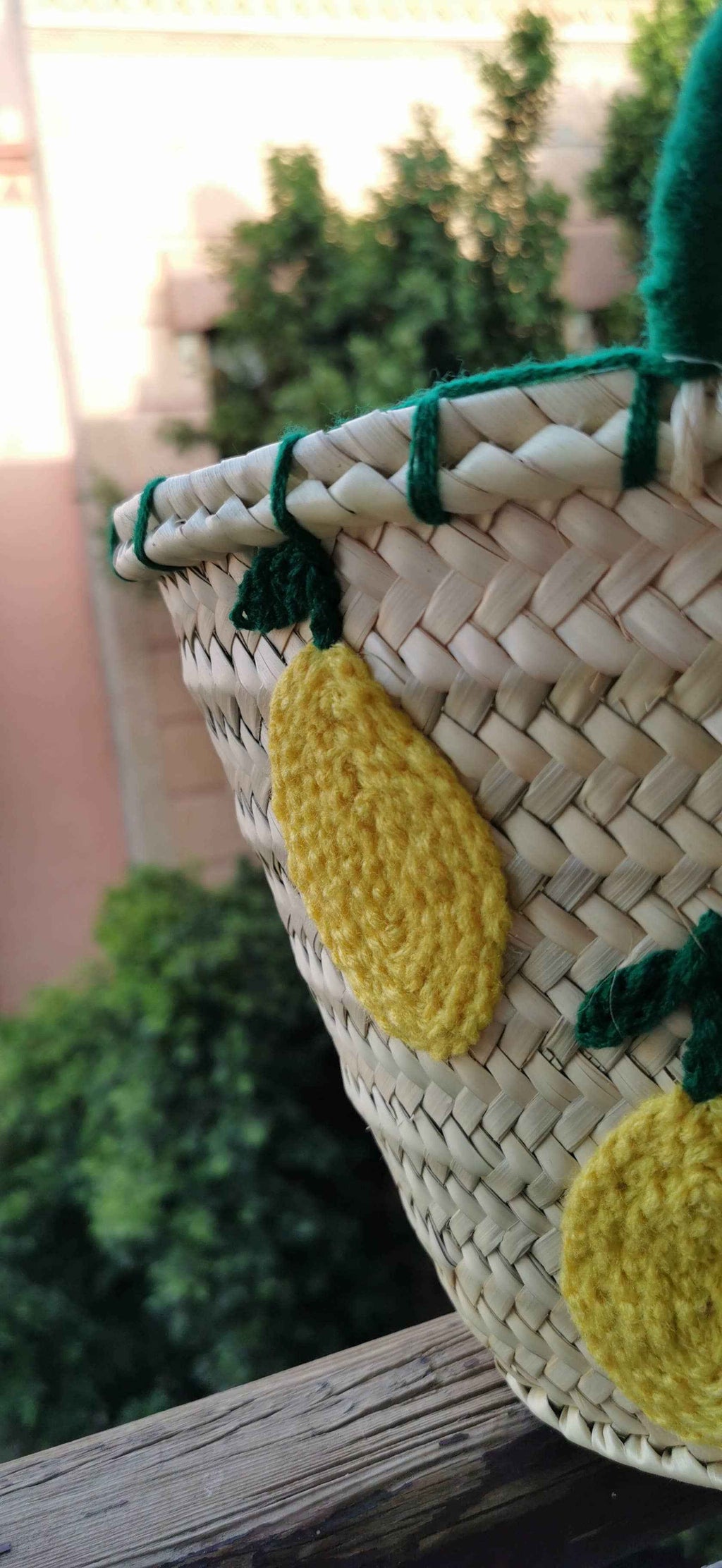 Sac panier français en feuille de palmier naturelle, fait main