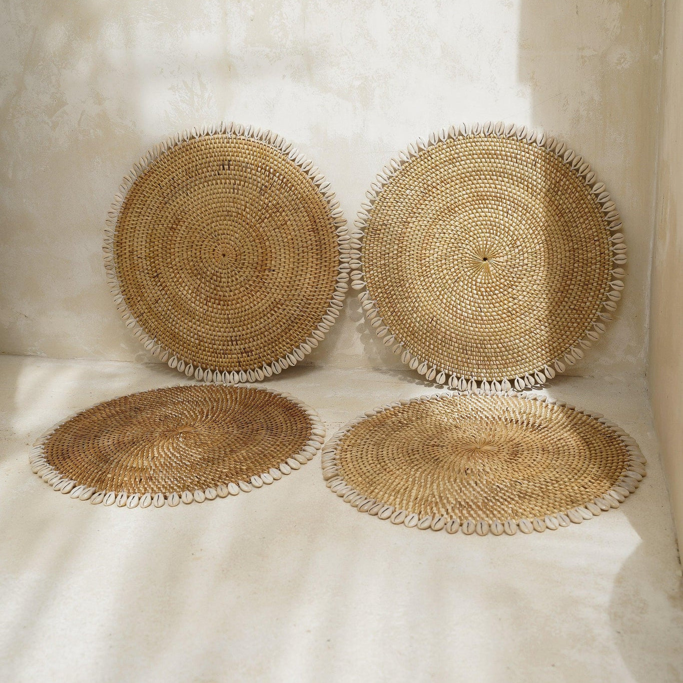 Set de table coquillage en rotin - Naturel