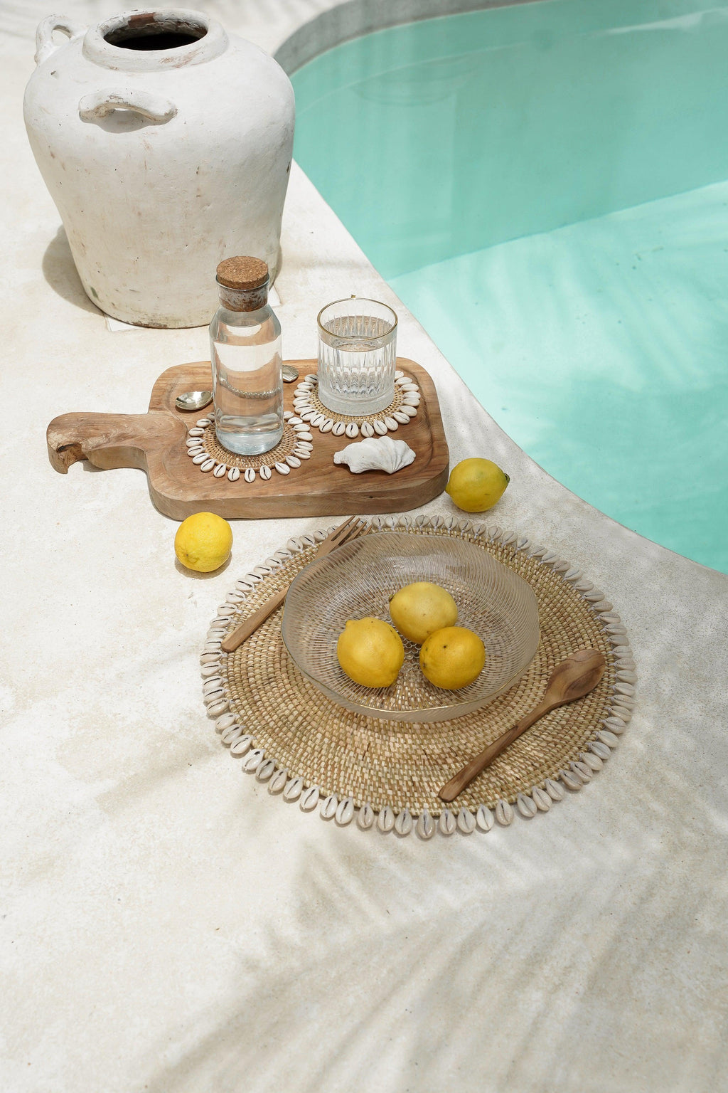 Rattan Shell Placemat - Natural - Hippie Monkey