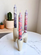 Bougie flambeau marbrée Éclosion cosmique, 2,3 × 20 cm