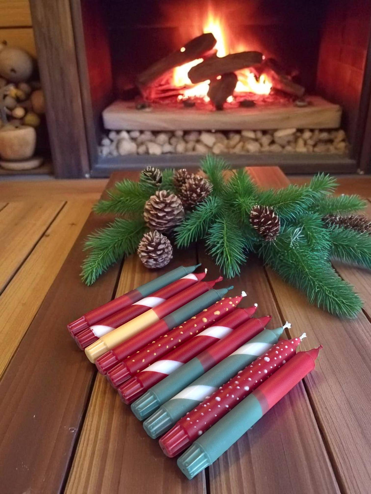 Bougie flambeau Joyeux Noël, 2,3 × 20 cm