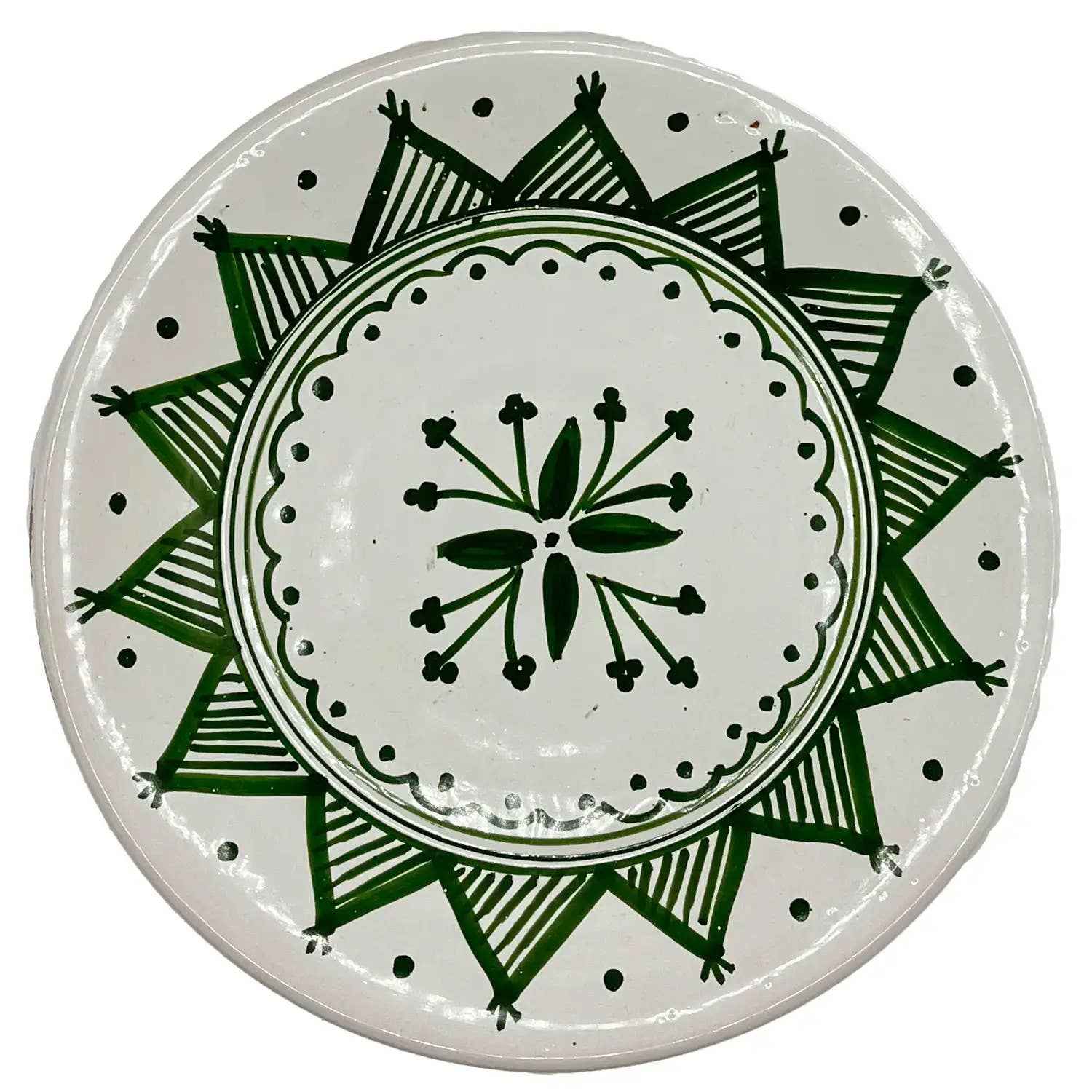 Assiette Décorative En Céramique Tunisienne Peinte À La Main #3