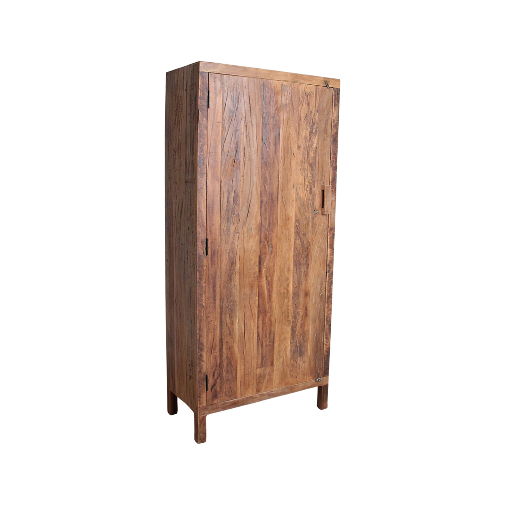 Farmwood 1-door wardrobe - FSC certified recycled wood - 80 x 40 x 180 cm