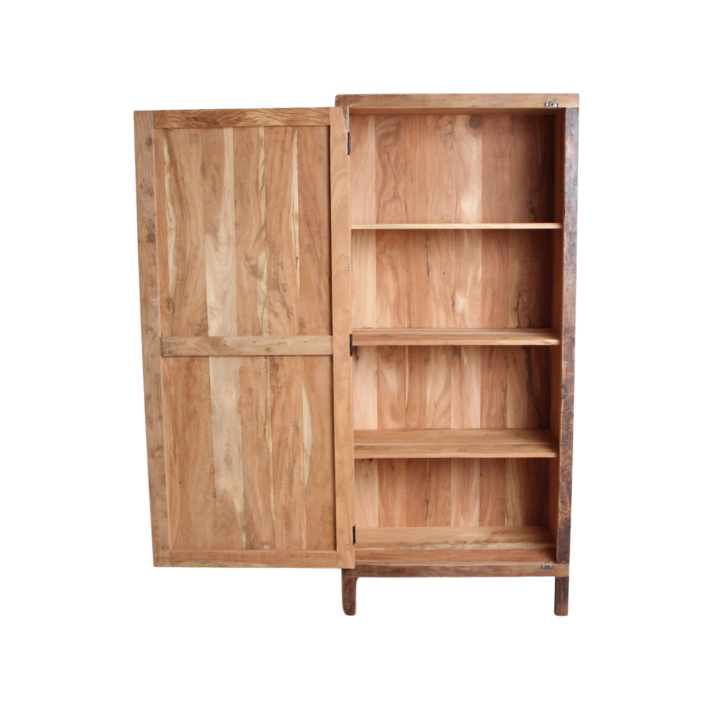 Farmwood 1-door wardrobe - FSC certified recycled wood - 80 x 40 x 180 cm