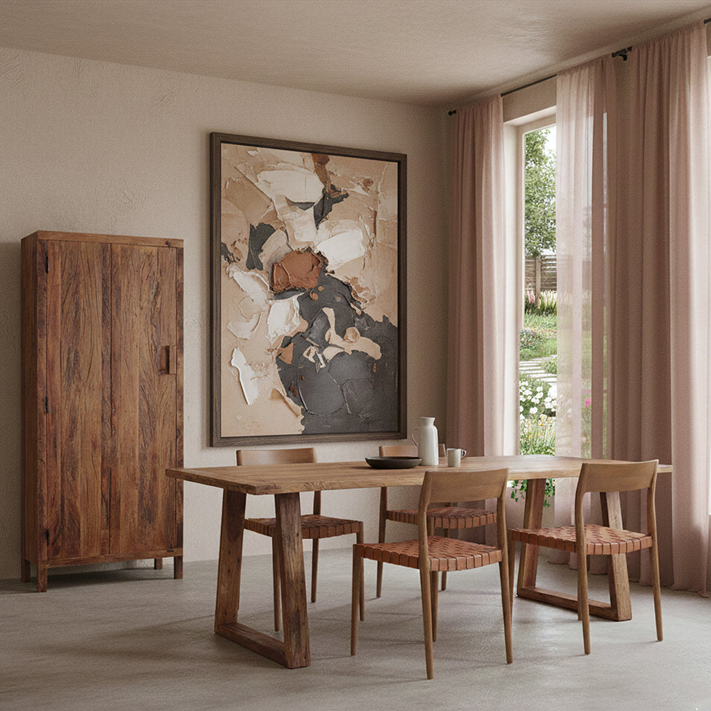Farmwood 1-door wardrobe - FSC certified recycled wood - 80 x 40 x 180 cm