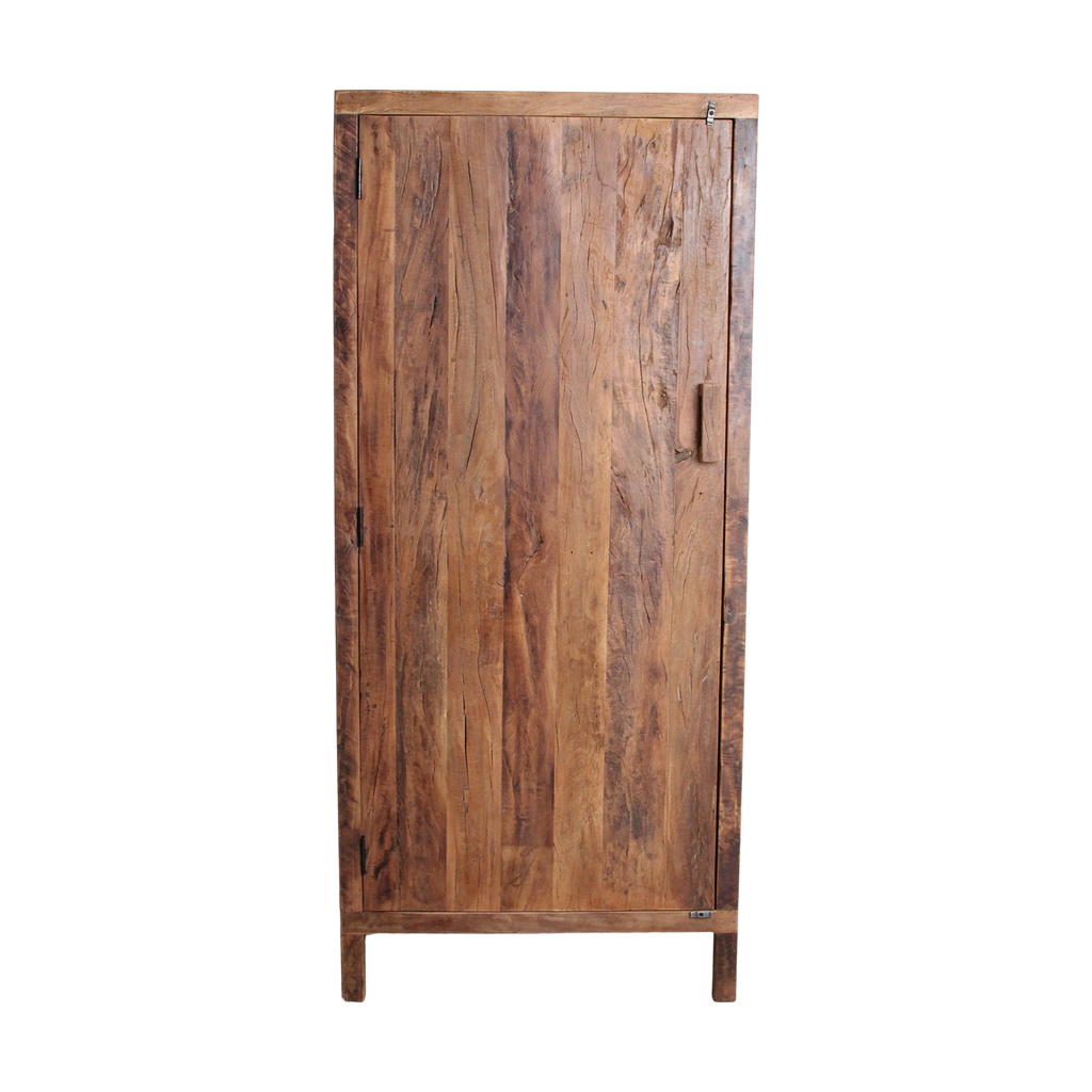 Farmwood 1-door wardrobe - FSC certified recycled wood - 80 x 40 x 180 cm