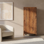 Farmwood 1-door wardrobe - FSC certified recycled wood - 80 x 40 x 180 cm