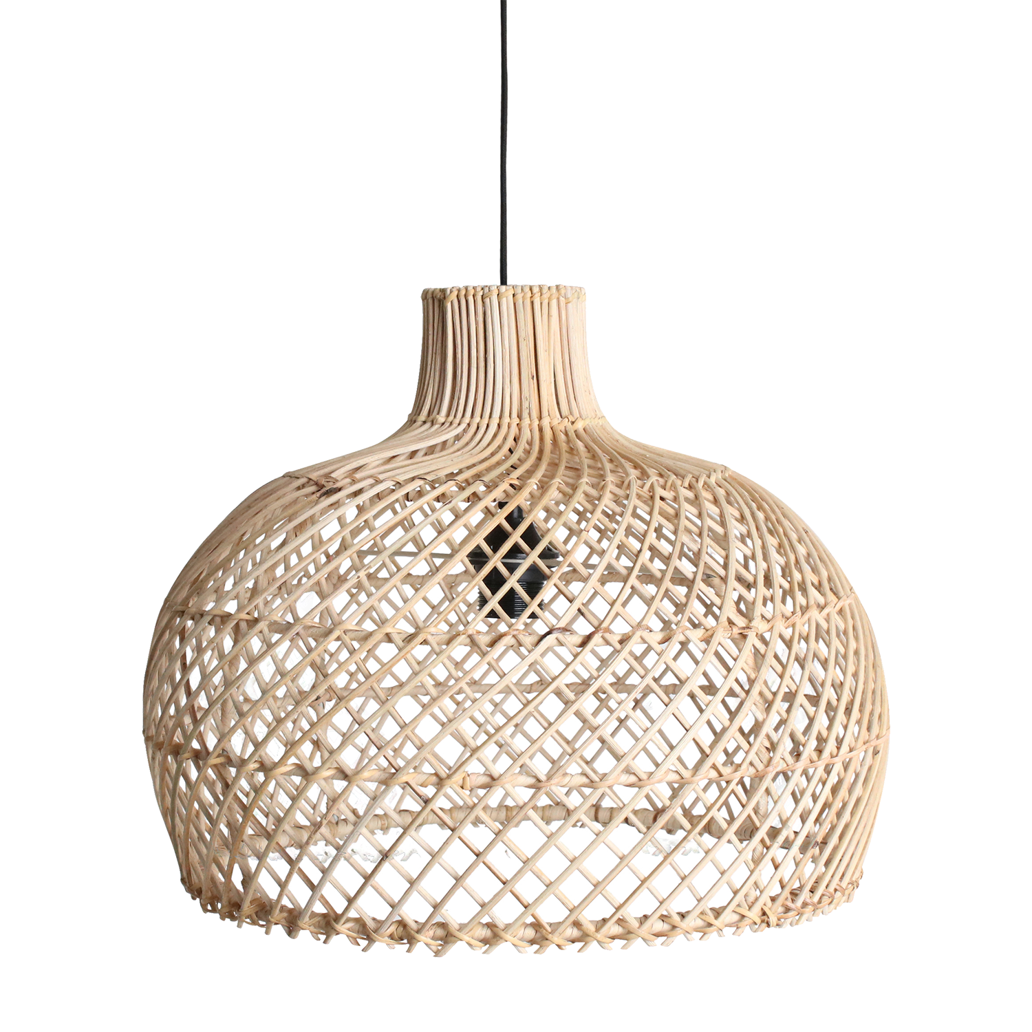 Maze suspension en rotin naturel - Ø 42 x 36 cm