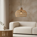Natural rattan Maze pendant light - Ø 42 x 36 cm