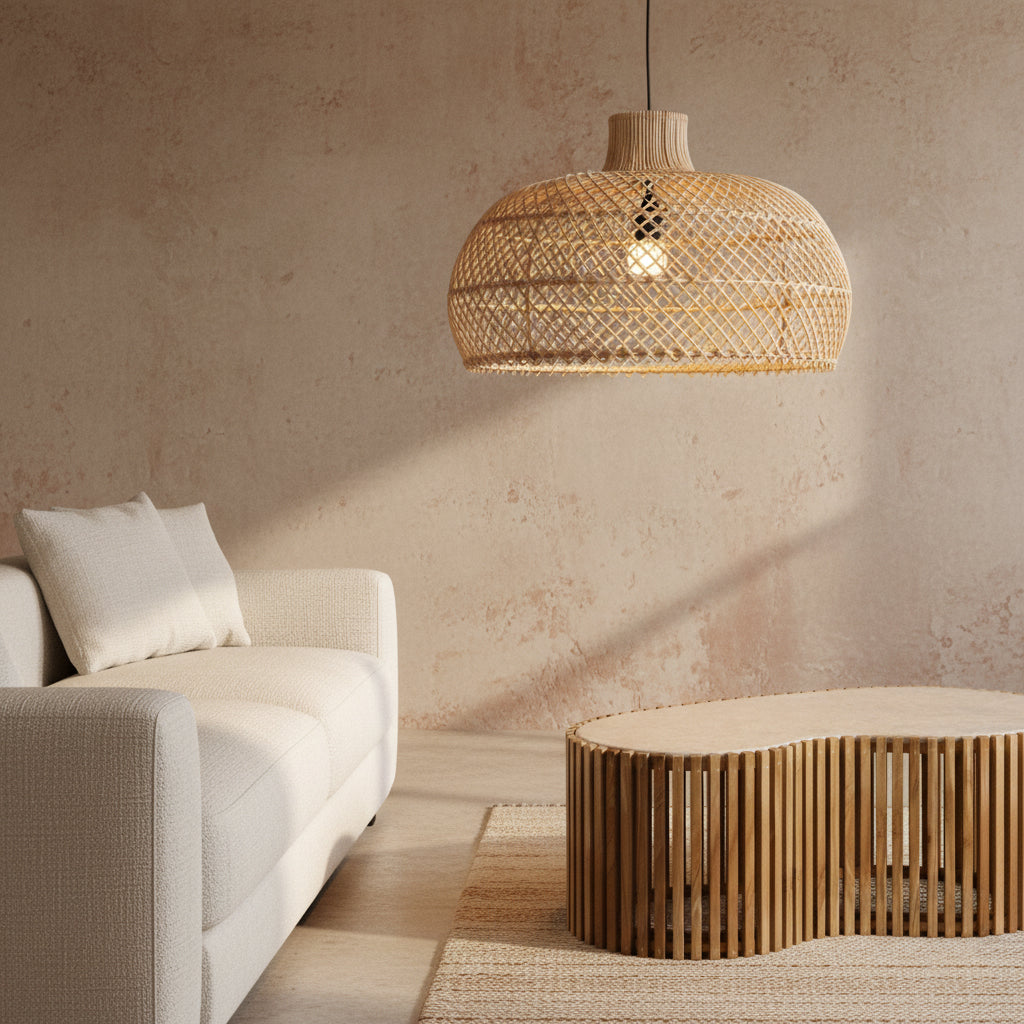 Maze natural rattan pendant light - Ø 57 x 36 cm