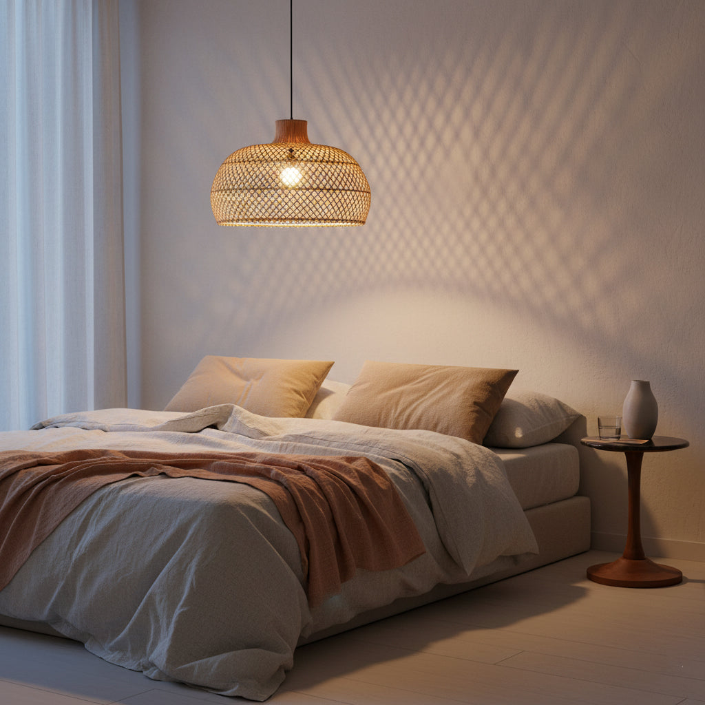 Maze natural rattan pendant light - Ø 57 x 36 cm