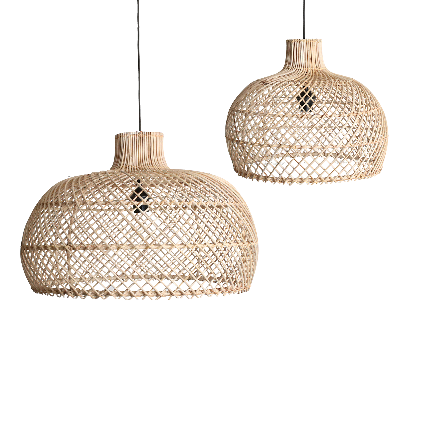 Maze suspension en rotin naturel - Ø 57 x 36 cm