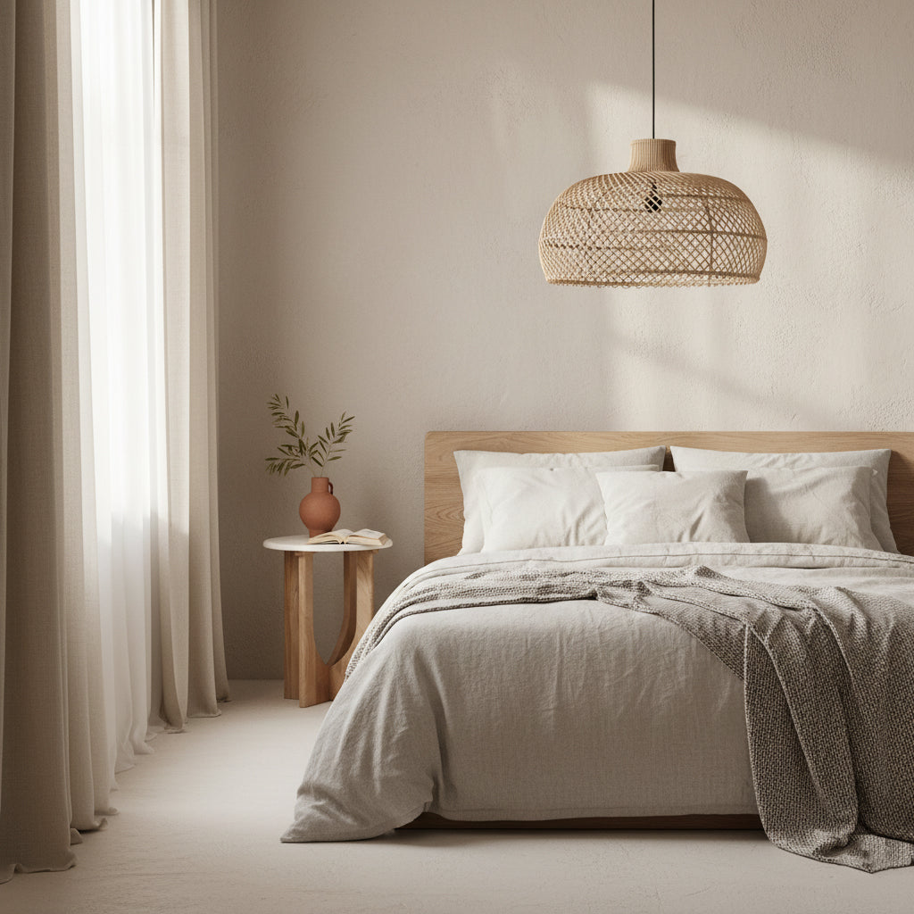 Maze suspension en rotin naturel - Ø 57 x 36 cm