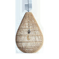 Maze suspension en rotin naturel en forme de goutte - Ø 45 x 65 cm
