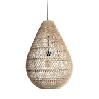 Maze natural rattan drop-shaped pendant light - Ø 45 x 65 cm
