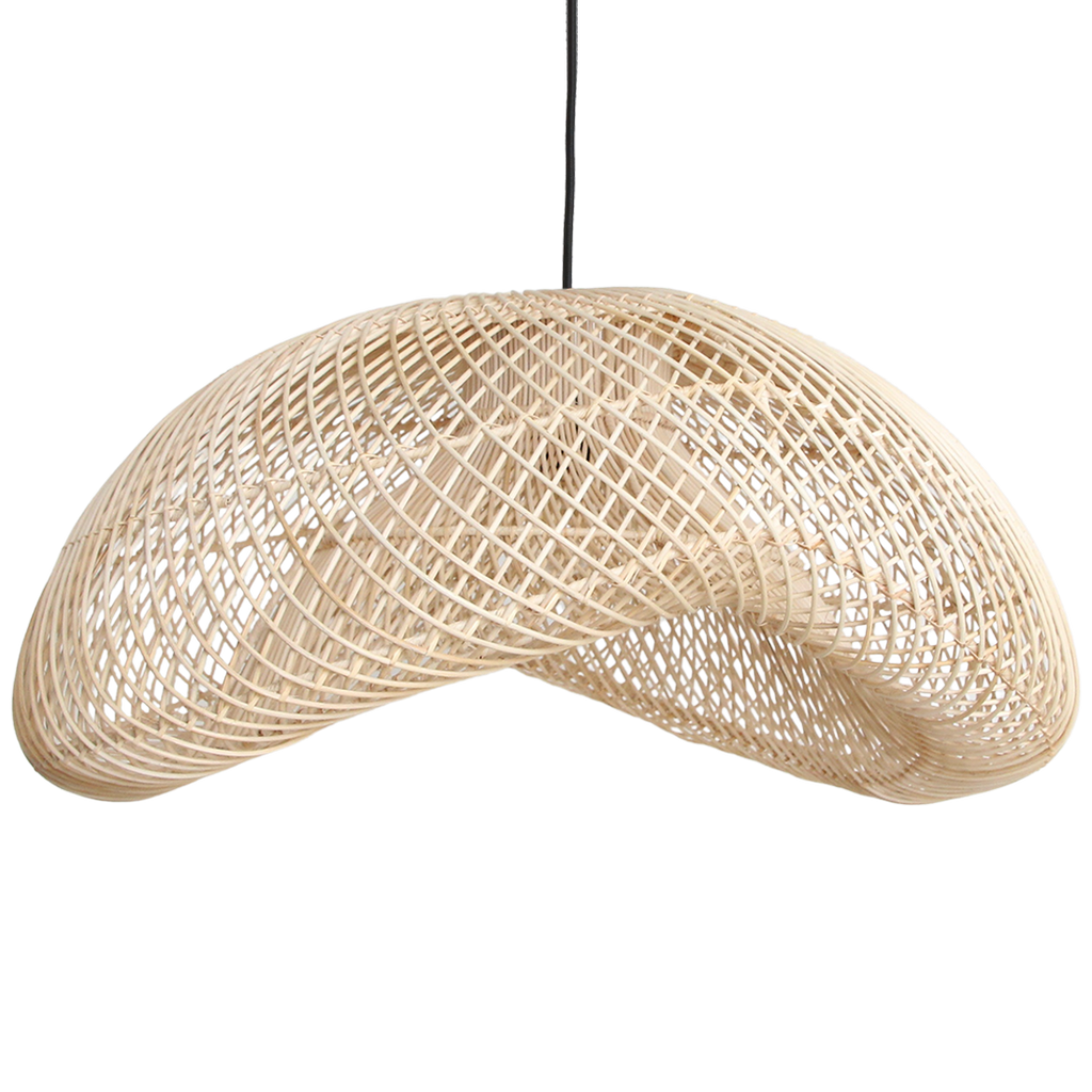Maze Organic XL rattan pendant light - Ø 75 x 31 cm